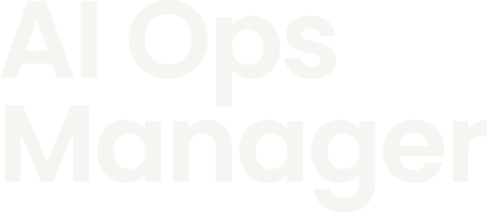 AI Ops Manager ロゴタイプ(ホワイト)